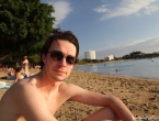 Thibault on the beach.