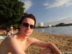 Thibault on the beach.